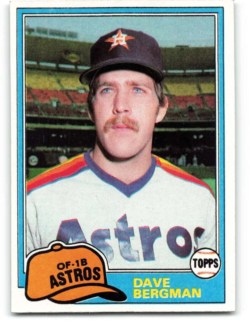 1981 Topps #253 Dave Bergman EX Excellent Houston Astros Baseball Card - Baseball Card Single