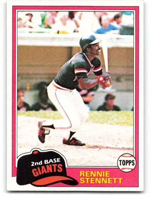 1981 Topps #257 Rennie Stennett EX Excellent San Francisco Giants Baseball Card - Baseball Card Single