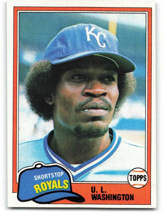 1981 Topps #26 U.L. Washington EX Excellent Kansas City Royals Baseball Card - Baseball Card Single