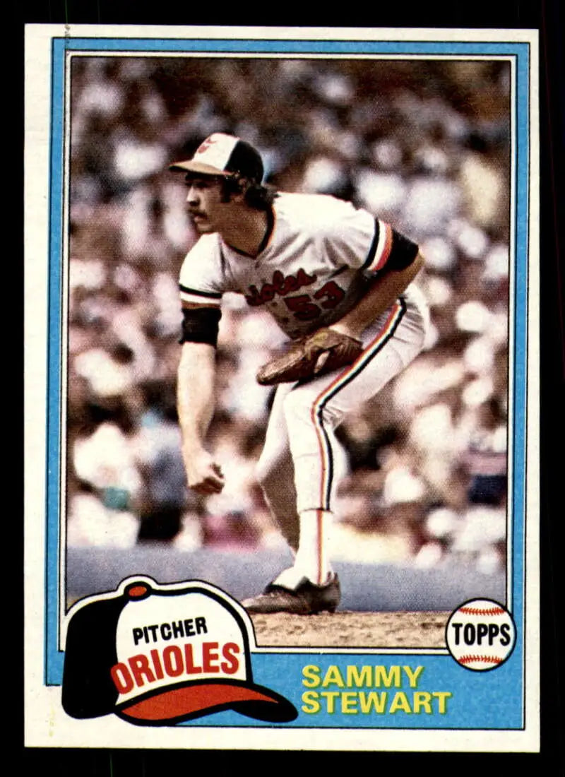1981 Topps #262 Sammy Stewart EX Excellent Baltimore Orioles Baseball Card - Baseball Card Single