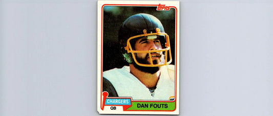 Dan Fouts 1981 Topps #265 trading card featuring the NFL legend’s iconic image