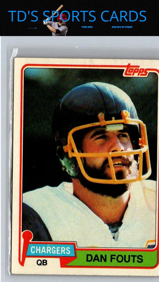 Dan Fouts 1981 Topps #265 trading card showcasing the NFL legend in action