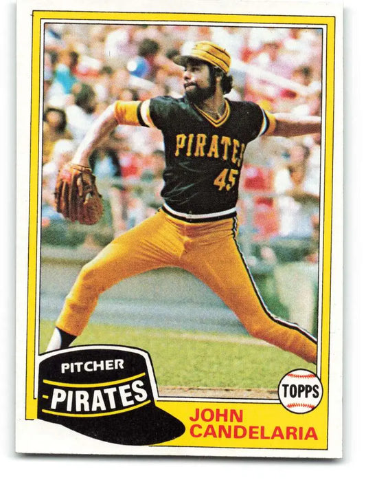 1981 Topps #265 John Candelaria EX Excellent Pittsburgh Pirates Baseball Card - Baseball Card Single