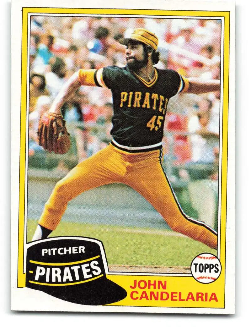 1981 Topps #265 John Candelaria EX Excellent Pittsburgh Pirates Baseball Card - Baseball Card Single