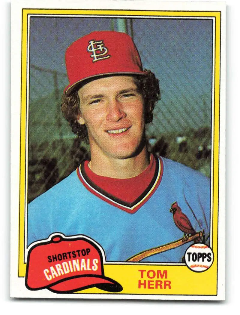 1981 Topps #266 Tom Herr EX Excellent St. Louis Cardinals Baseball Card - Baseball Card Single