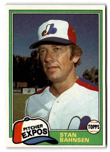 Vintage 1981 Topps Stan Bahnsen NM-MT Expos baseball card with original gloss