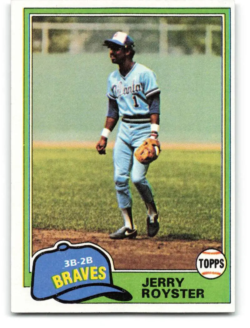 1981 Topps #268 Jerry Royster EX Excellent Atlanta Braves Baseball Card - Baseball Card Single