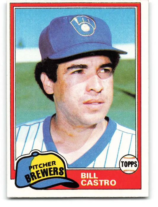 1981 Topps #271 Bill Castro EX Excellent Milwaukee Brewers Baseball Card - Baseball Card Single