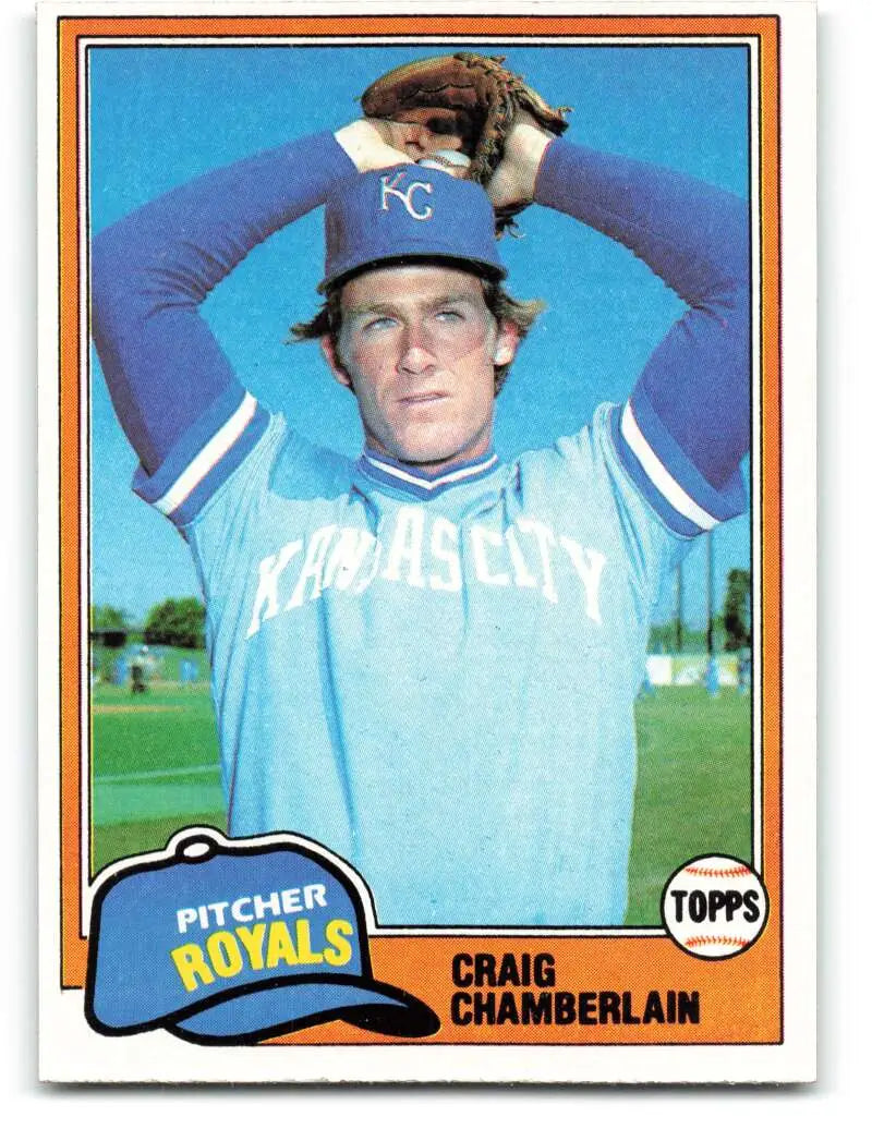 1981 Topps #274 Craig Chamberlain EX Excellent Kansas City Royals Baseball Card - Baseball Card Single