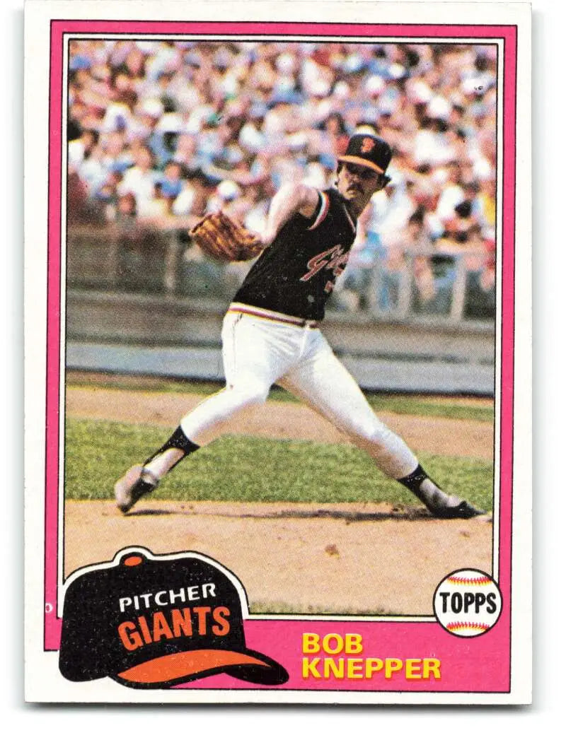 1981 Topps #279 Bob Knepper EX Excellent San Francisco Giants Baseball Card - Baseball Card Single