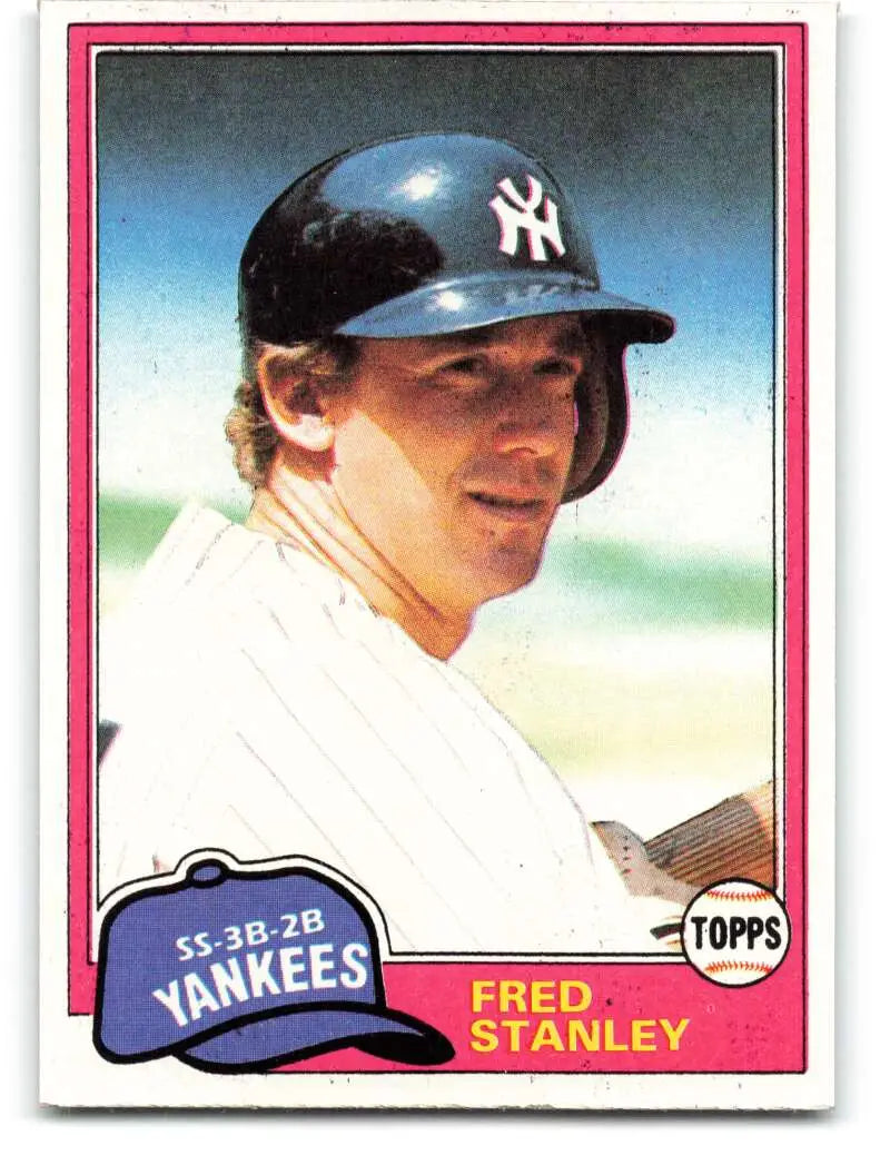 1981 Topps #281 Fred Stanley EX Excellent New York Yankees Baseball Card - Baseball Card Single