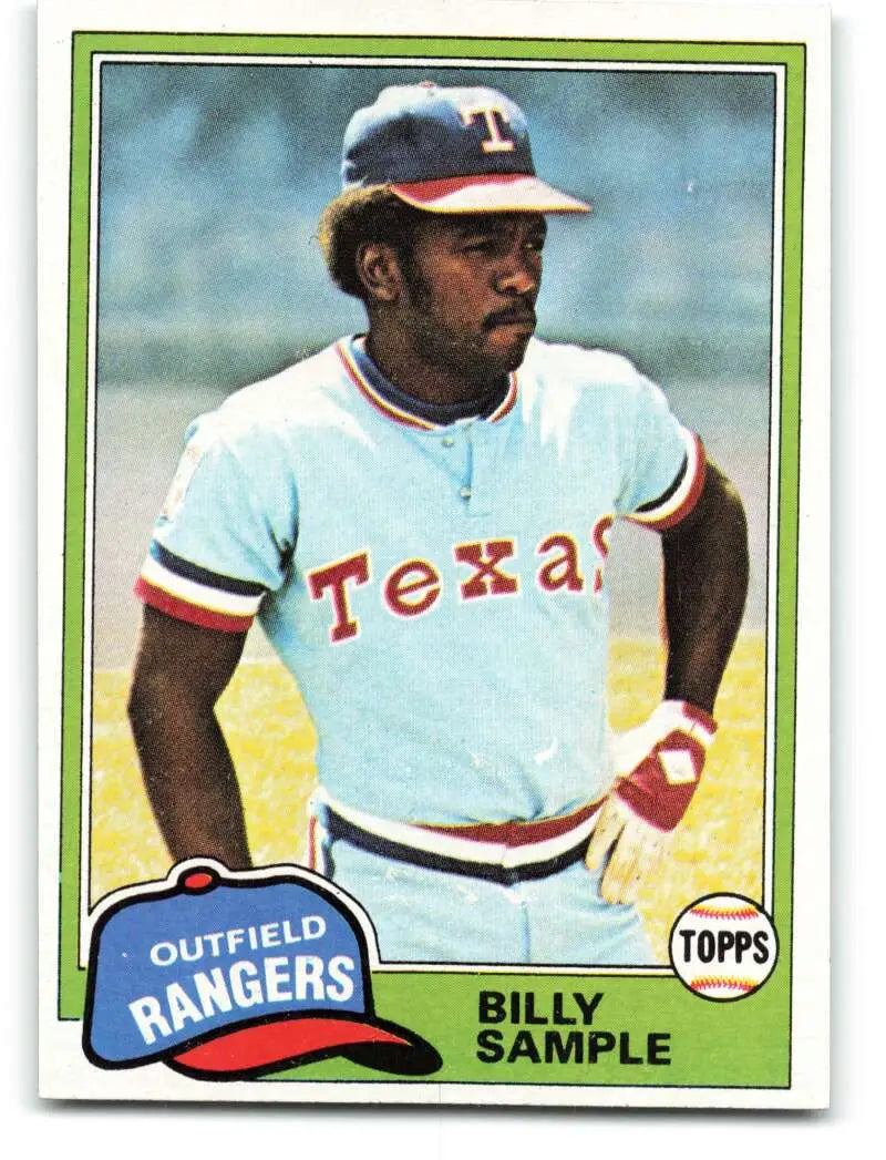 1981 Topps #283 Billy Sample EX Excellent Texas Rangers Baseball Card - Baseball Card Single