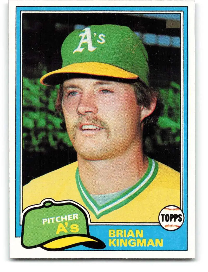 1981 Topps #284 Brian Kingman EX Excellent Oakland Athletics Baseball Card - Baseball Card Single