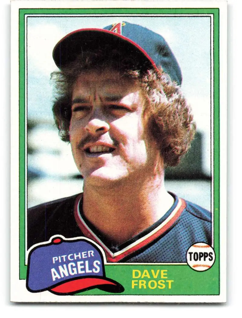 1981 Topps #286 Dave Frost EX Excellent California Angels Baseball Card - Baseball Card Single