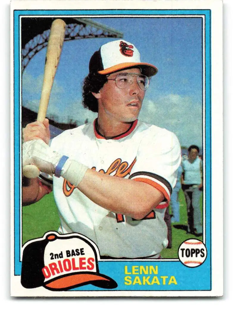 1981 Topps #287 Lenn Sakata EX Excellent Baltimore Orioles Baseball Card - Baseball Card Single
