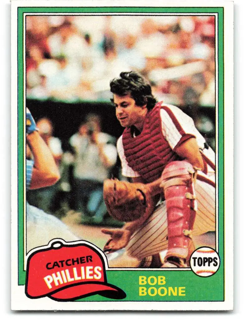 1981 Topps #290 Bob Boone EX Excellent Philadelphia Phillies Baseball Card - Baseball Card Single