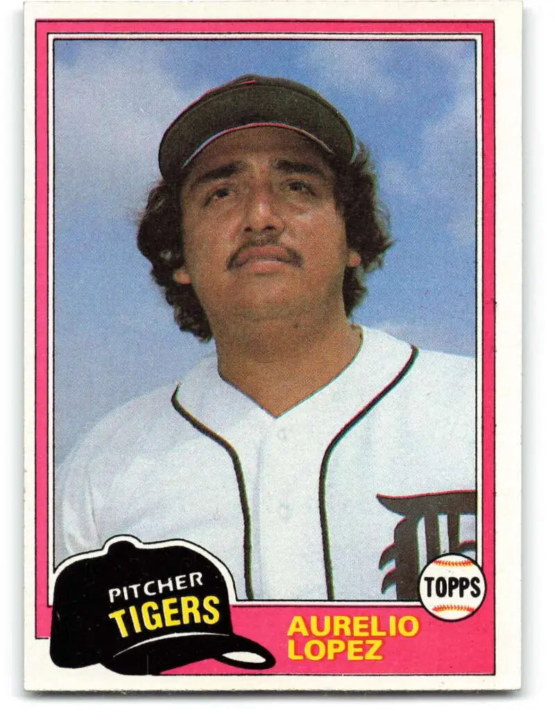 1981 Topps #291 Aurelio Lopez EX Excellent Detroit Tigers Baseball Card - Baseball Card Single