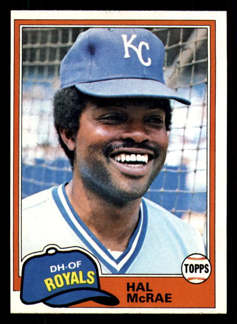 1981 Topps #295 Hal McRae EX Excellent Kansas City Royals Baseball Card - Baseball Card Single