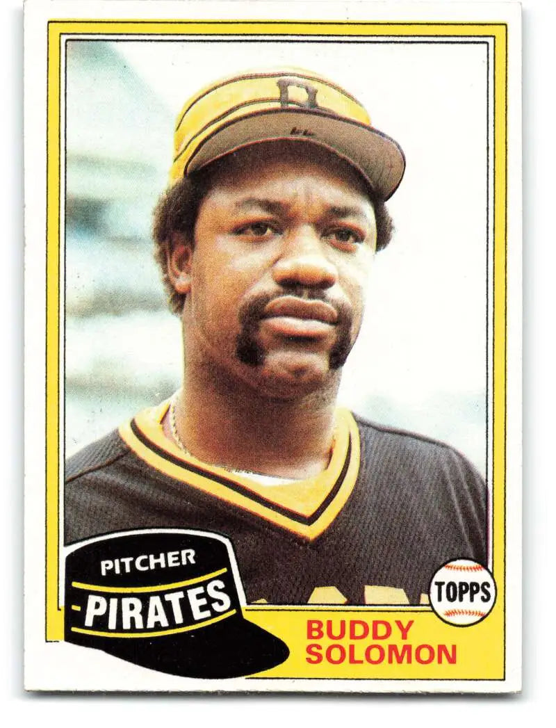 1981 Topps #298 Buddy Solomon EX Excellent Pittsburgh Pirates Baseball Card - Baseball Card Single