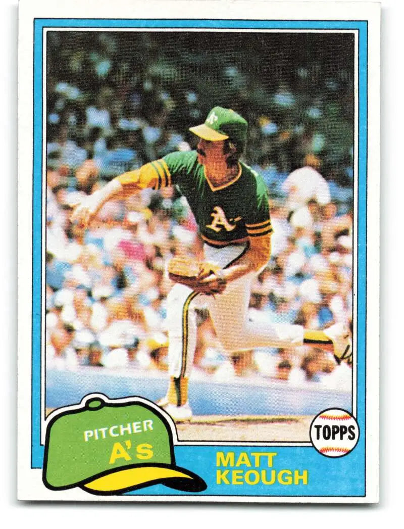 1981 Topps #301 Matt Keough EX Excellent Oakland Athletics Baseball Card - Baseball Card Single
