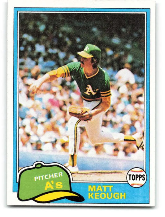 1981 Topps #301 Matt Keough EX Excellent Oakland Athletics Baseball Card - Baseball Card Single