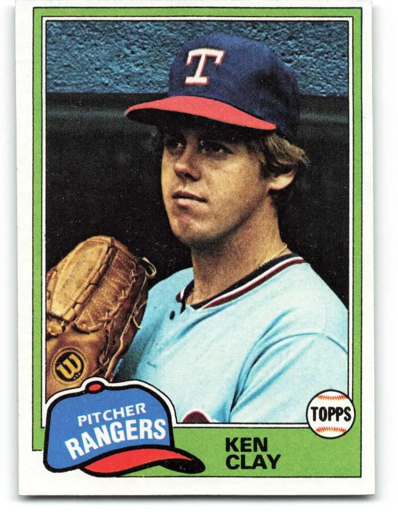 1981 Topps #305 Ken Clay EX Excellent Texas Rangers Baseball Card - Baseball Card Single