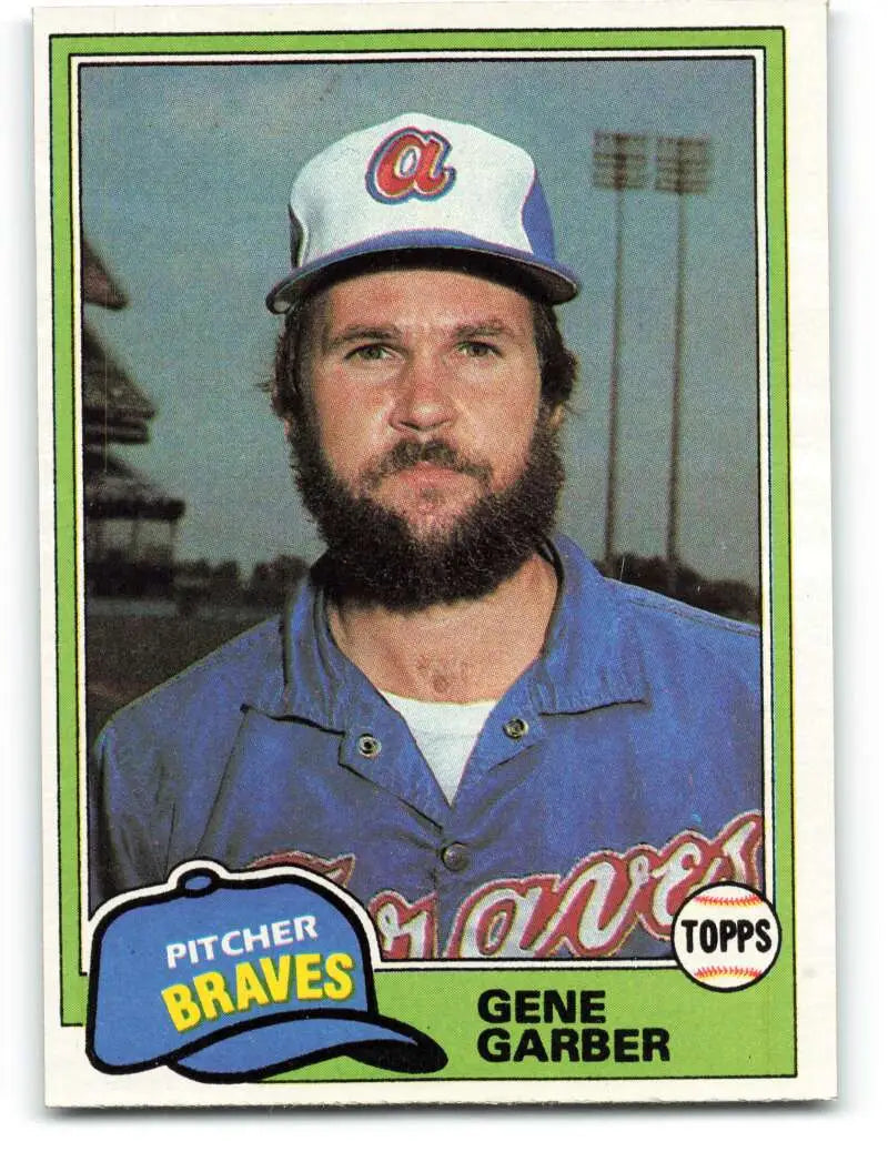 1981 Topps #307 Gene Garber EX Excellent Atlanta Braves Baseball Card - Baseball Card Single