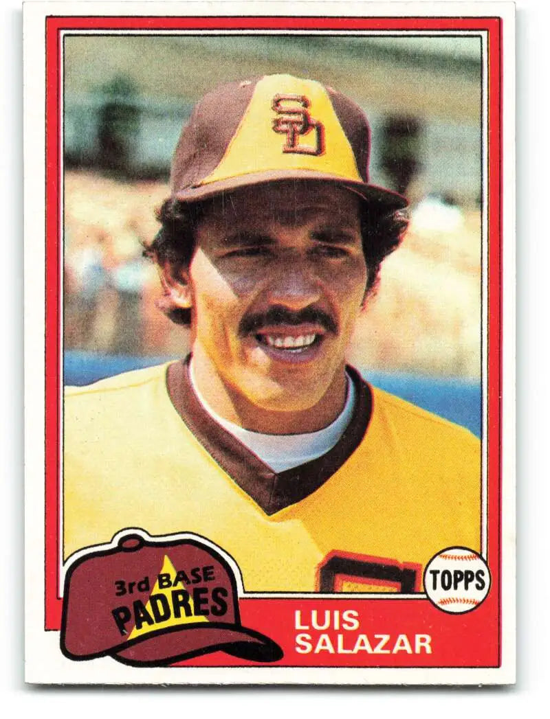 1981 Topps #309 Luis Salazar EX Excellent RC Rookie San Diego Padres Baseball Card - Baseball Card Single