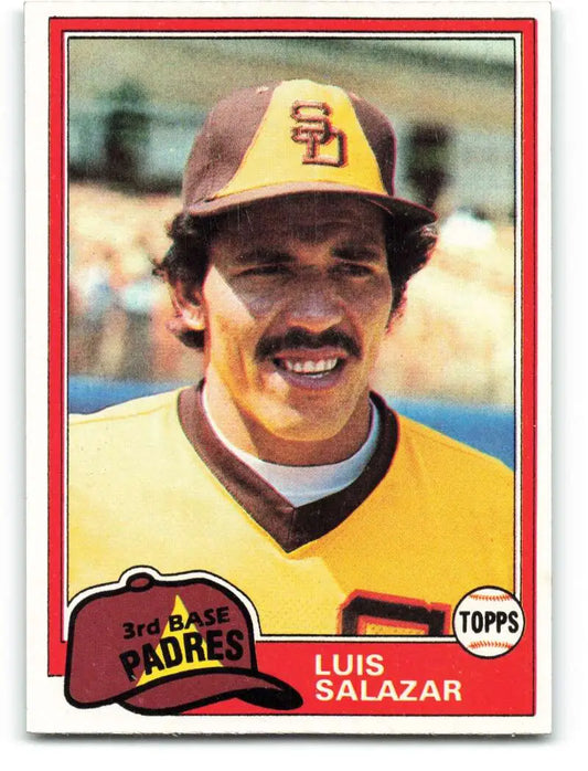 1981 Topps #309 Luis Salazar EX Excellent RC Rookie San Diego Padres Baseball Card - Baseball Card Single