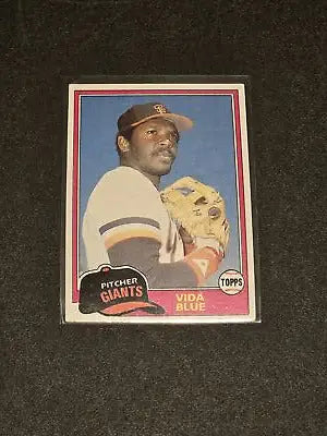 1981 Topps Vida Blue baseball card featuring San Francisco Giants player