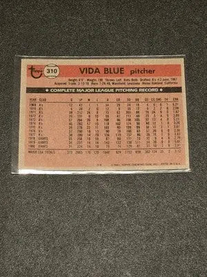 1981 Topps #310 Vida Blue - Baseball Card Single