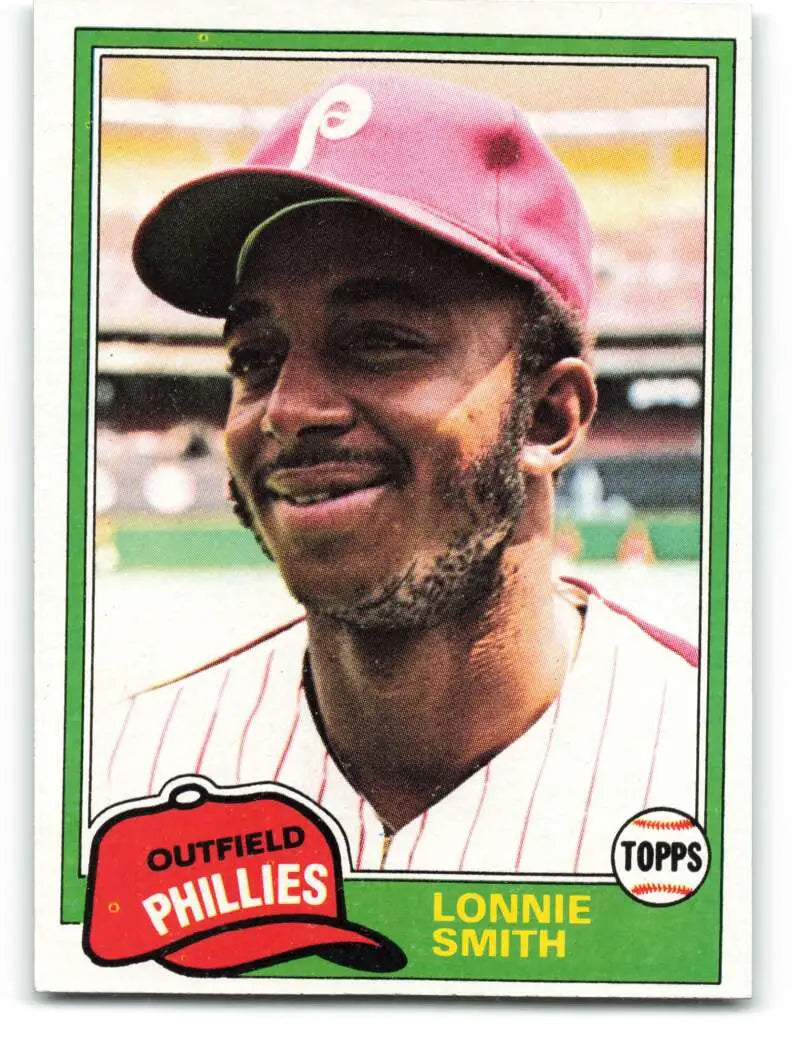 1981 Topps #317 Lonnie Smith EX Excellent Philadelphia Phillies Baseball Card - Baseball Card Single
