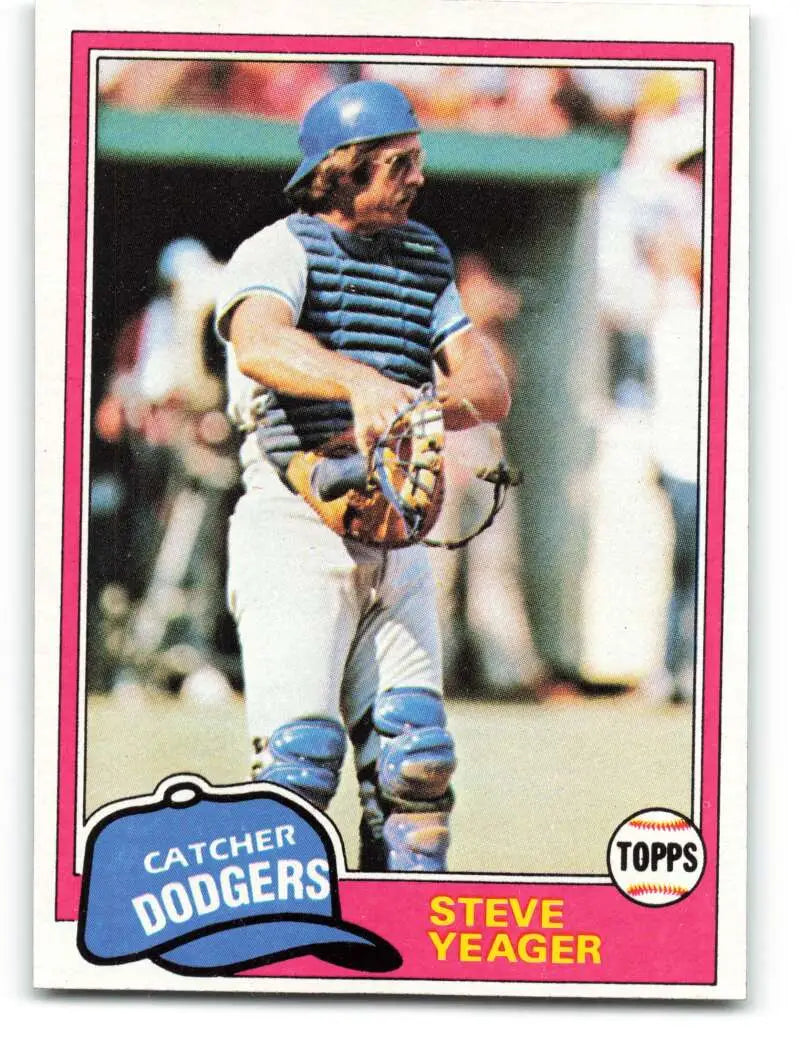1981 Topps #318 Steve Yeager EX Excellent Los Angeles Dodgers Baseball Card - Baseball Card Single