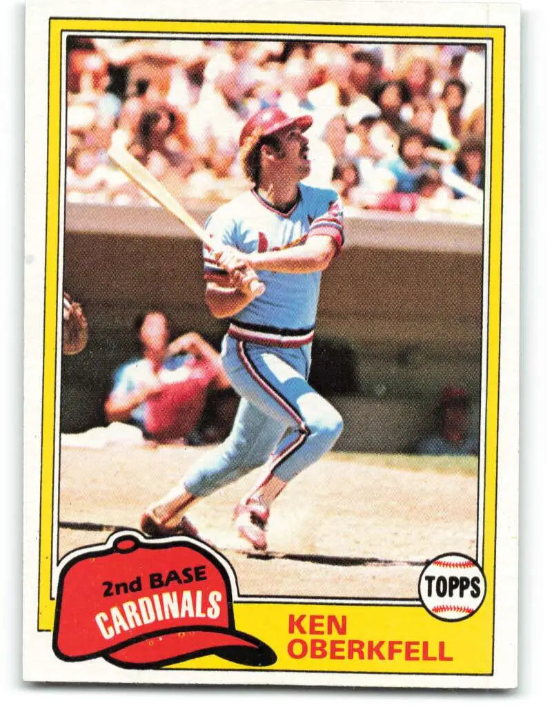 1981 Topps #32 Ken Oberkfell EX Excellent St. Louis Cardinals Baseball Card - Baseball Card Single