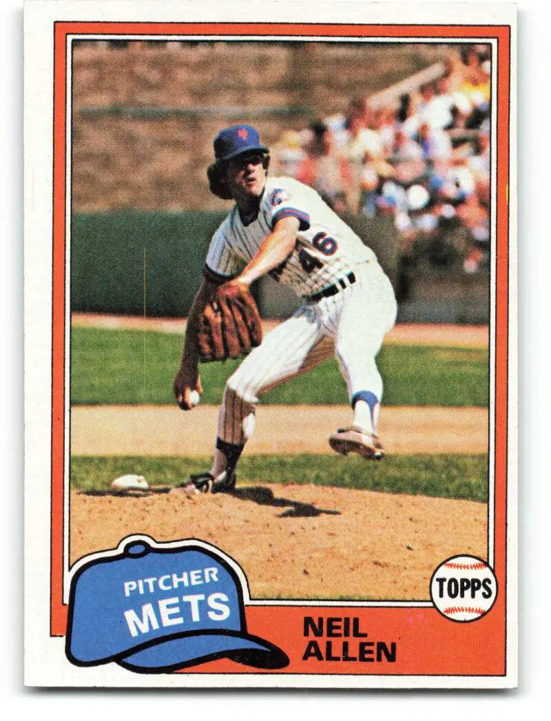 1981 Topps #322 Neil Allen EX Excellent New York Mets Baseball Card - Baseball Card Single