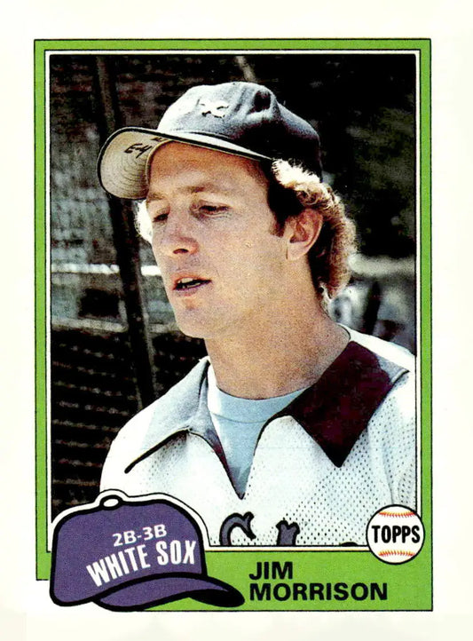 Vintage Jim Morrison baseball card from 1981 Topps #323 showcasing Jim Morrison Chicago White Sox