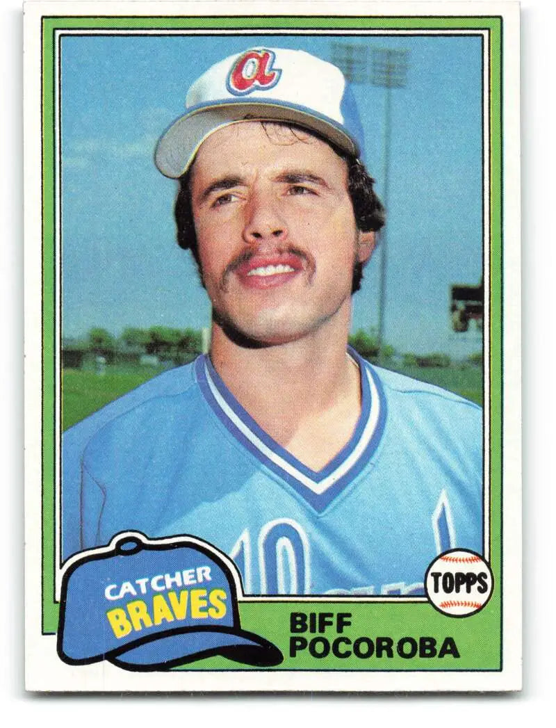 1981 Topps #326 Biff Pocoroba EX Excellent Atlanta Braves Baseball Card - Baseball Card Single