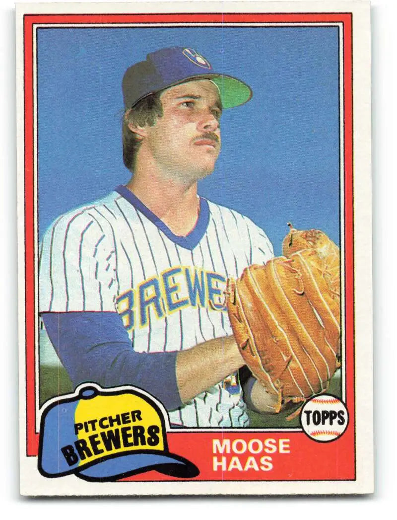 1981 Topps #327 Moose Haas EX Excellent Milwaukee Brewers Baseball Card - Baseball Card Single