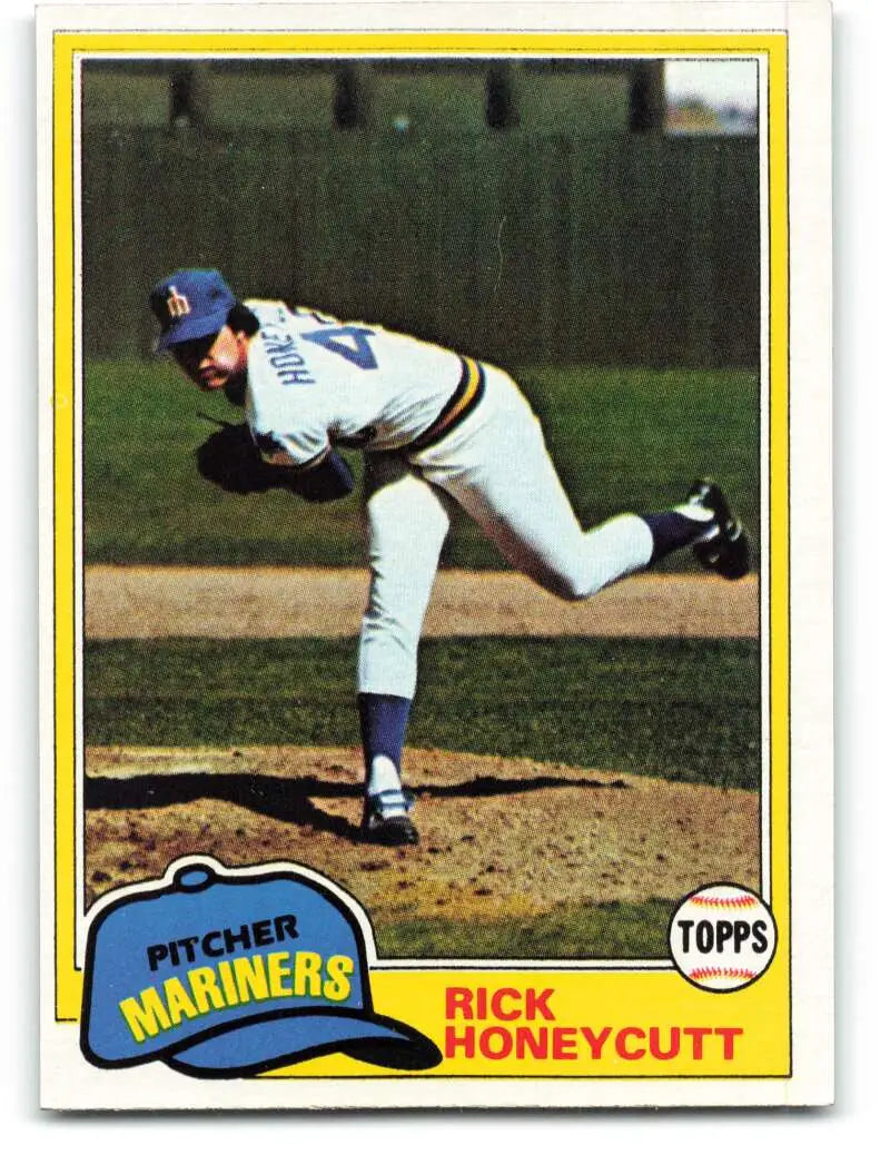 1981 Topps #33 Rick Honeycutt EX Excellent Seattle Mariners Baseball Card - Baseball Card Single