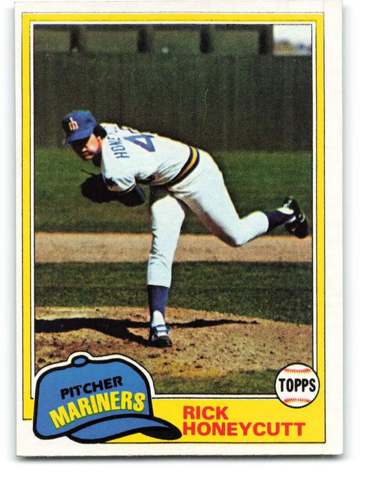 1981 Topps #33 Rick Honeycutt EX Excellent Seattle Mariners Baseball Card - Baseball Card Single