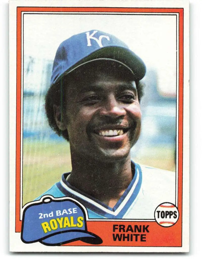 1981 Topps #330 Frank White EX Excellent Kansas City Royals Baseball Card - Baseball Card Single