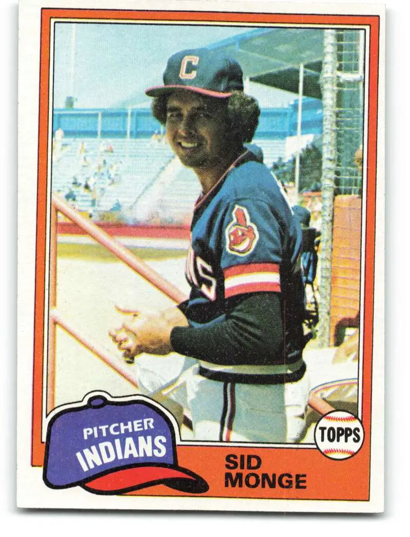 1981 Topps #333 Sid Monge EX Excellent Cleveland Indians Baseball Card - Baseball Card Single