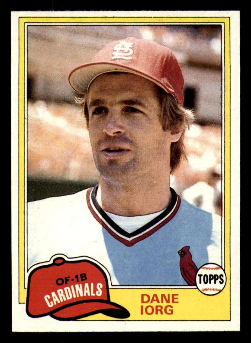 1981 Topps #334 Dane Iorg EX Excellent St. Louis Cardinals Baseball Card - Baseball Card Single