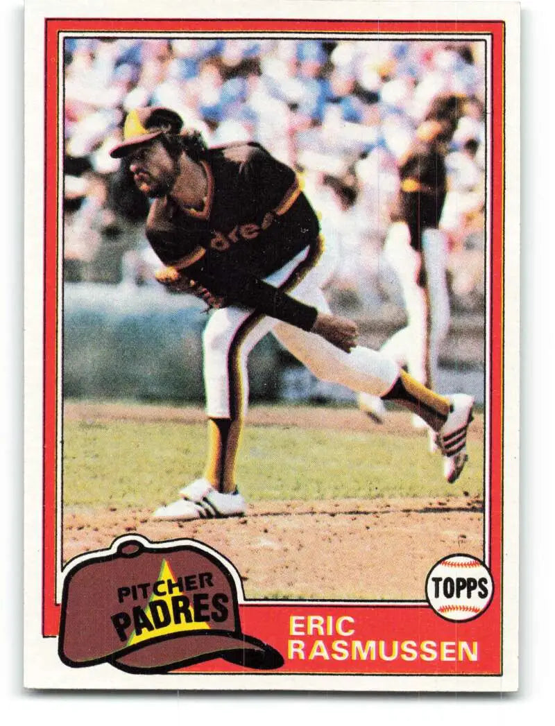 1981 Topps #342 Eric Rasmussen EX Excellent San Diego Padres Baseball Card - Baseball Card Single