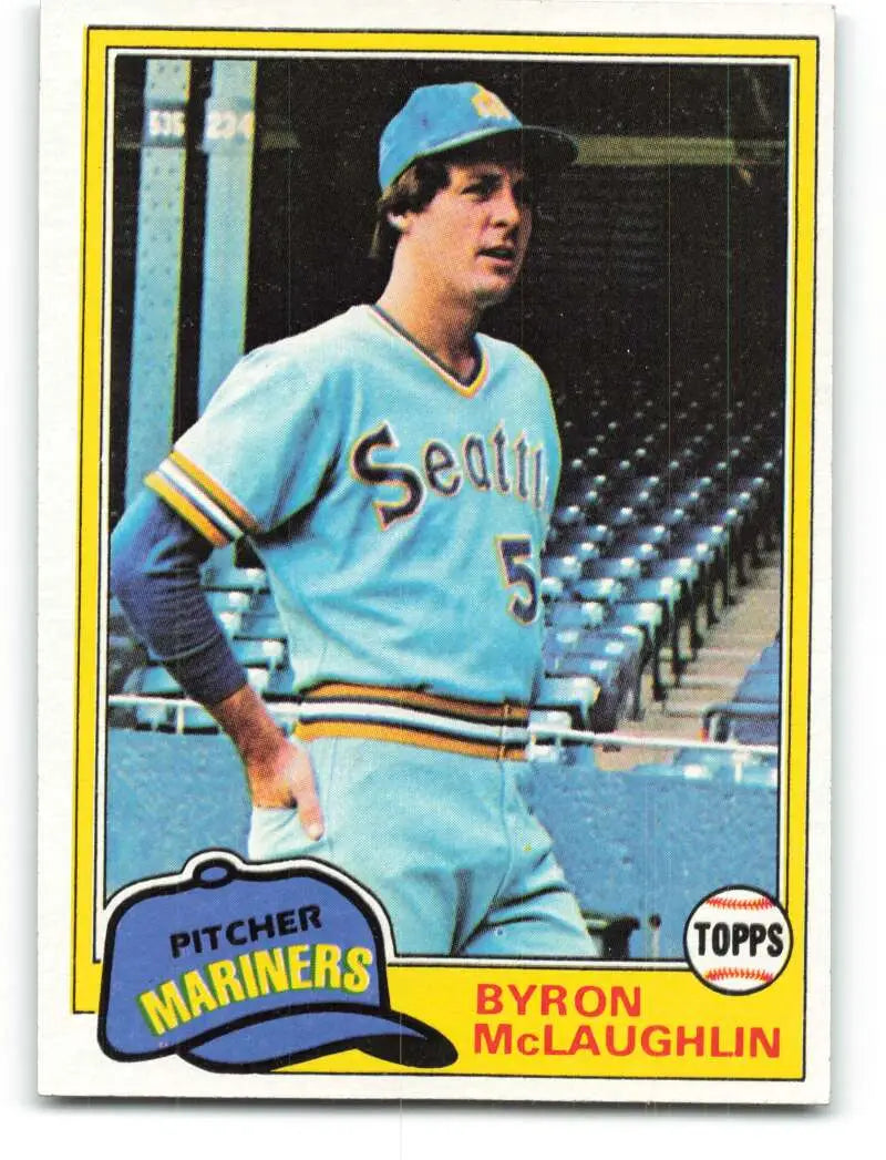1981 Topps #344 Byron McLaughlin EX Excellent Seattle Mariners Baseball Card - Baseball Card Single