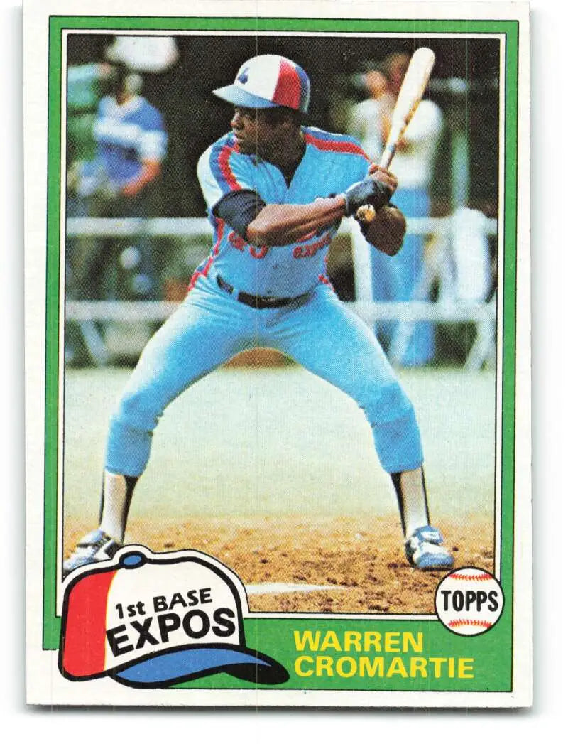 1981 Topps #345 Warren Cromartie EX Excellent Montreal Expos Baseball Card - Baseball Card Single