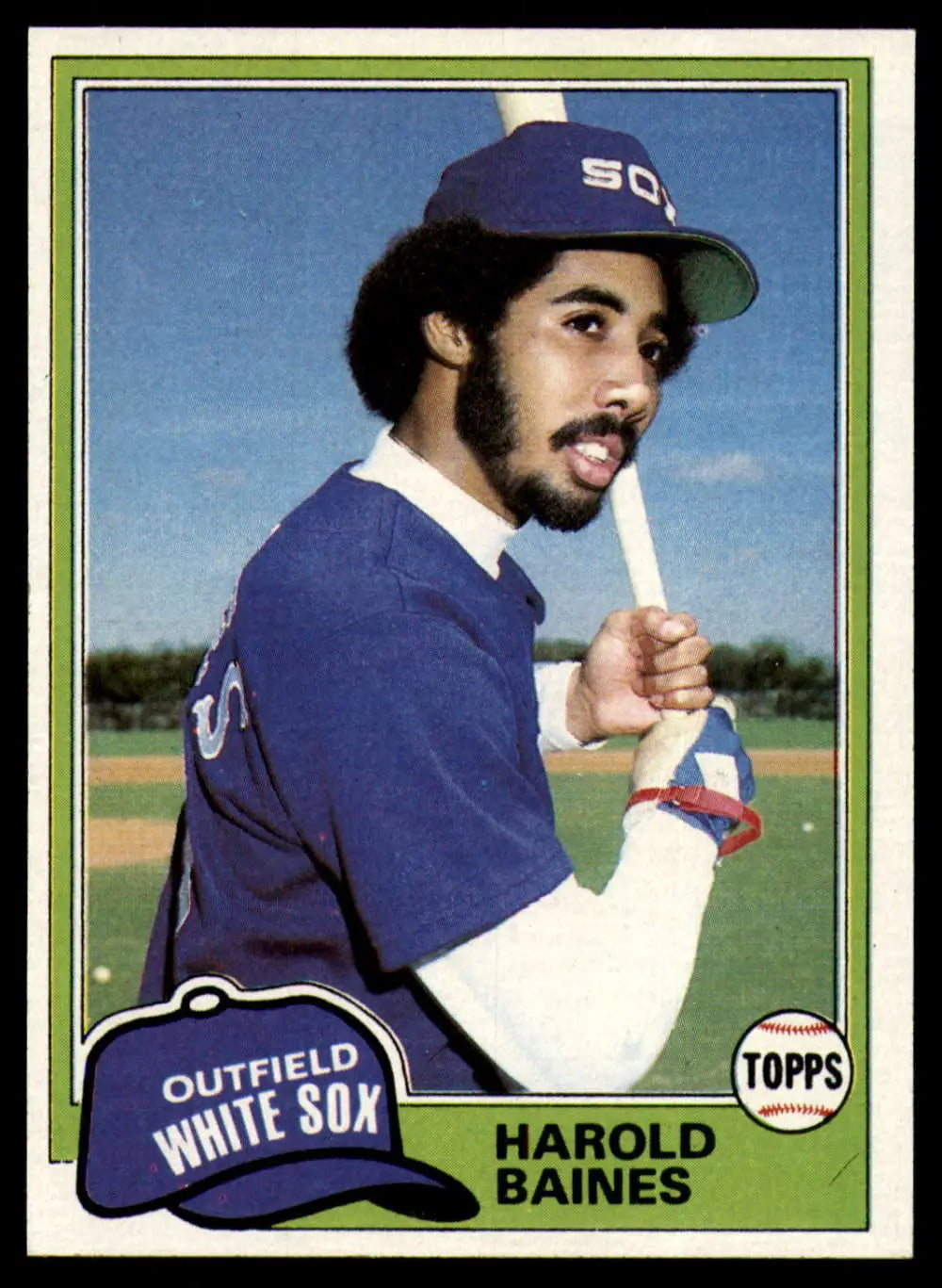 1981 Topps #347 Harold Baines EX Excellent RC Rookie Chicago White Sox Baseball Card - Baseball Card Single