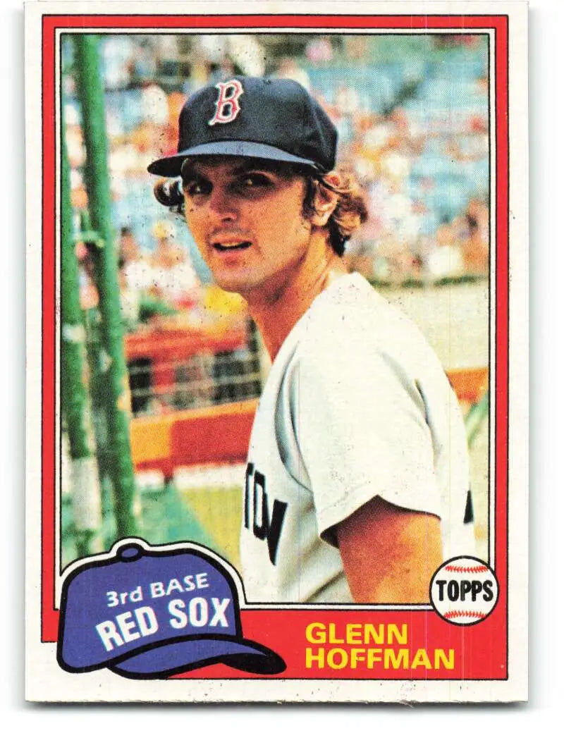 1981 Topps #349 Glenn Hoffman EX Excellent RC Rookie Boston Red Sox Baseball Card - Baseball Card Single