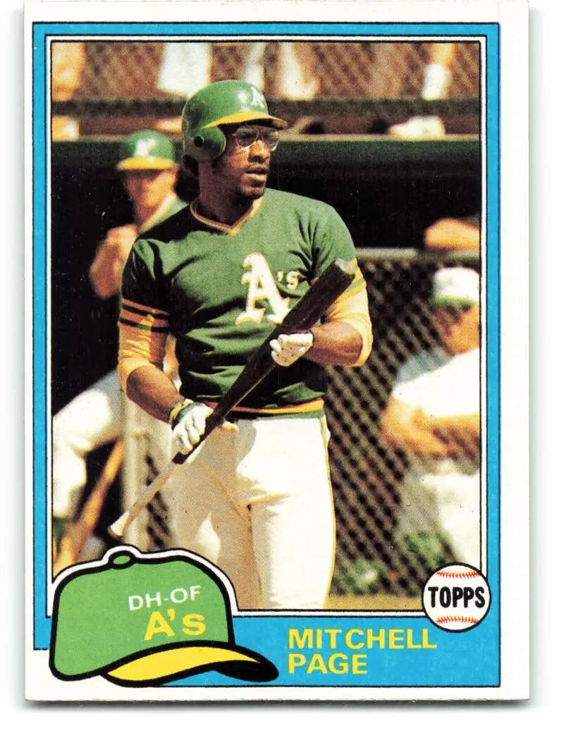 1981 Topps #35 Mitchell Page EX Excellent Oakland Athletics Baseball Card - Baseball Card Single