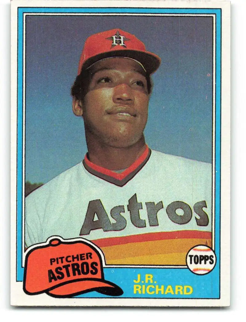 1981 Topps #350 J.R. Richard EX Excellent Houston Astros Baseball Card - Baseball Card Single